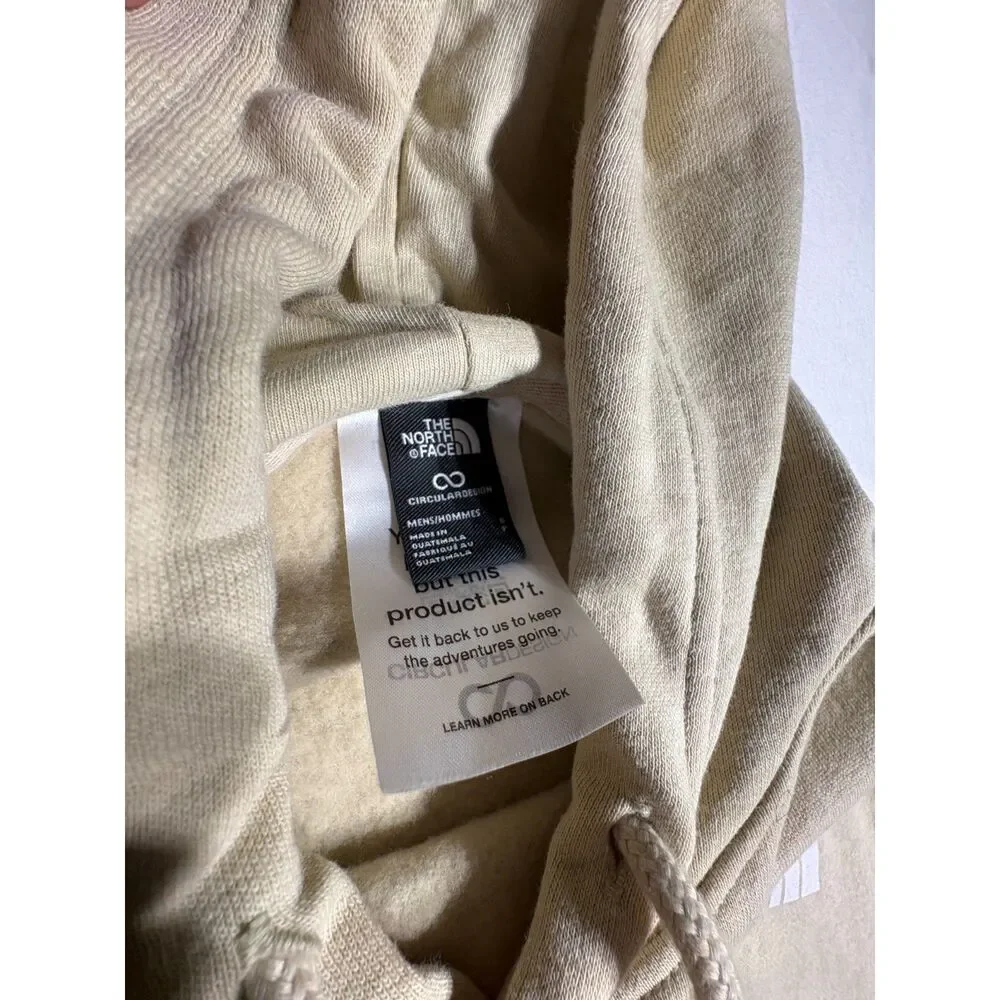 The North Face Mens Circular Design Camo Box Logo Hoodie Sand Beige Small